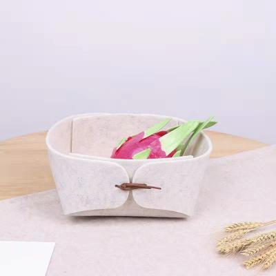 China Multifunctional Large Capacity Felt Viable Desktop Sundries Storage Basket for sale