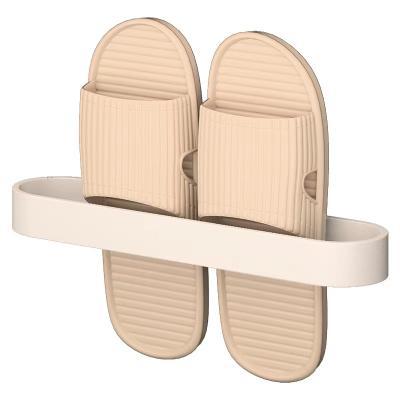 China Viable Modern Minimalist Bathroom Wall Mounted Unperforated Slipper Storage Rack for sale