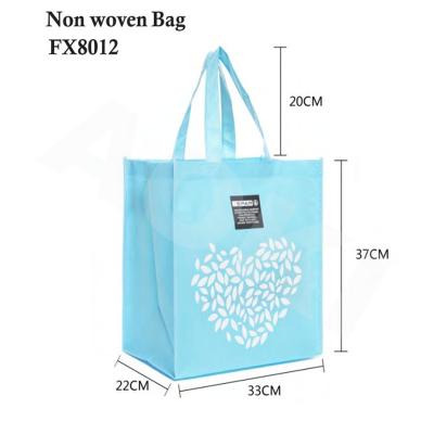 China Fabric Logo Woven Shopping Bag Custom Non Woven Eco Friendly Reusable Wholesale Portable Handled Shopping Bags Bags for sale