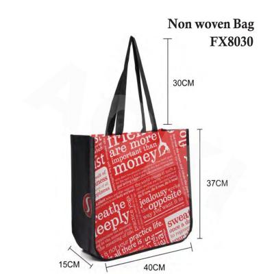 China Custom Handled High Quality Promotional Non Woven Shopping Bag With Printing Logo for sale