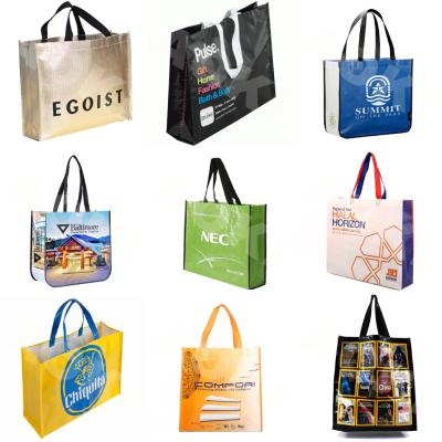 China Custom Handled Full Color Printing Laminated Nonwoven Vest Shopping Tote Bags , Fashion Custom Tote Bags No Minimum for sale