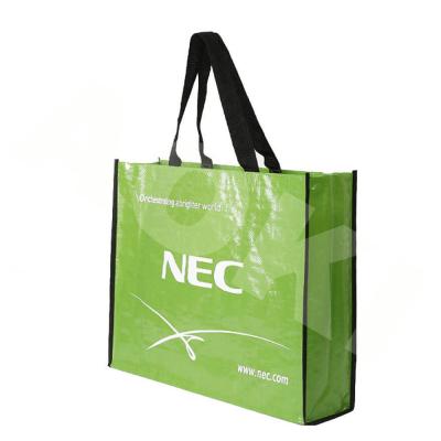 China Grocery Laminated Moisture Proof Handled Tote Bag For Gift Shopping Nonwoven, Cheap Logo Shopping Packaging Custom Color Bags for sale