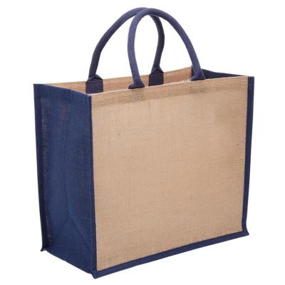 China ECO Handled Canvas Tote Bag , Supermarket Fruit Shopping Jute Bag for sale