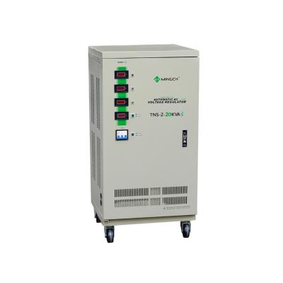 China To Stabilize Input Voltage Automatically MINGCH Tns Svc 15kva 20kva 30kva 40kva 50kva 60kva 75kva 100k Three Phase Voltage Stabilizer For Elevator With Surge Protector for sale