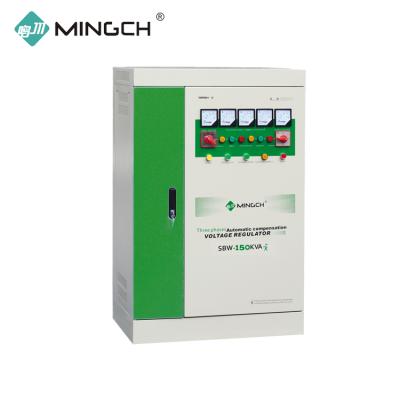 China To Stabilize Input Voltage Automatically Hot Sale MINGCH Customized Sbw Series Three Phase Automatic Voltage 150kva Stabilizer for sale