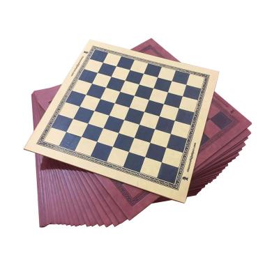 China 2021 New Checkerboard LEATHER SUPERIOR Leather Embossed Blanks Chessboard Board for sale