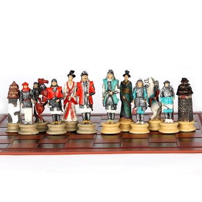 China Resin Japan Theme Resin Samurai Chess Pieces Set for sale