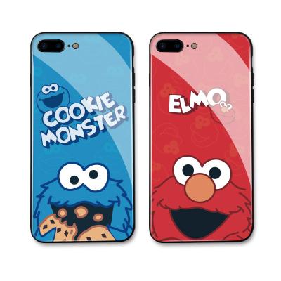 China New Cartoon Fun Cell Phone Case Shockproof Digit Anti - Drop Glass Cell Phone Case for sale