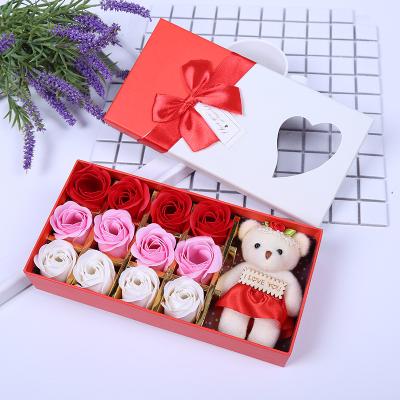 China wholesale decoration fashional gift box artificial flower valentine's day flowers for sale