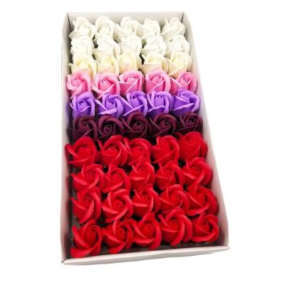 China Eco - Friendly Artificial Soap Flower Rose Wholesale DIY Head Bouquet Flowers 2layers for sale