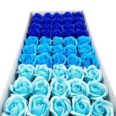 China Hot Selling Eco-friendly Soap Rose Artificial Flower Head Bouquet DIY Wedding Flowers for sale