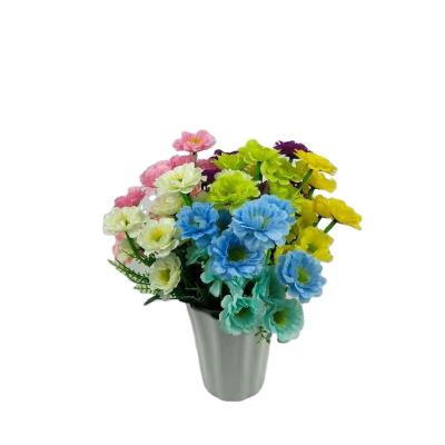 China 6 Durable Wholesale Artificial Rose Flower Brunch Flower Decoration Silk Plastic Flowers for sale