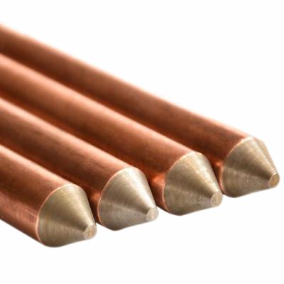 China Copper clad steel rod bonded earth rod Copper bonded ground rod For Earthing System Te koop