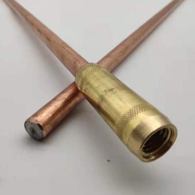 China Threaded Copper Bonded Rod underground for electrical grounding system/earth rod en venta