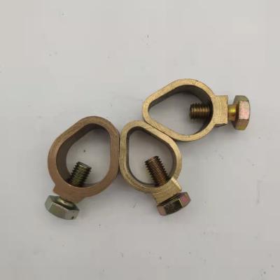 China Metal ground  earth rod clamp Standard Copper coated cables Connection wire clamp for sale