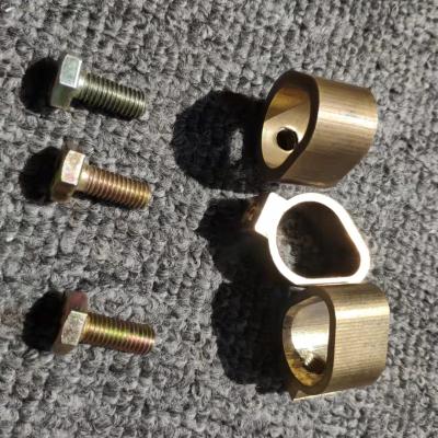 China Brass U type earth rod clamp Metal Standard tin coated cables Connection for wires for sale