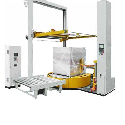 China Intelligent Self Propelled Food Wrapping Machine Automatic Online Type For Stretch Wrapping for sale