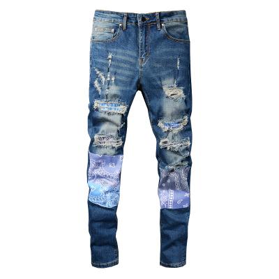 China Rts QUICK DRY for Dropshipping 832 Boys Jeans Patch Scratch Skinny Men Jeans Ripped Jeans for sale