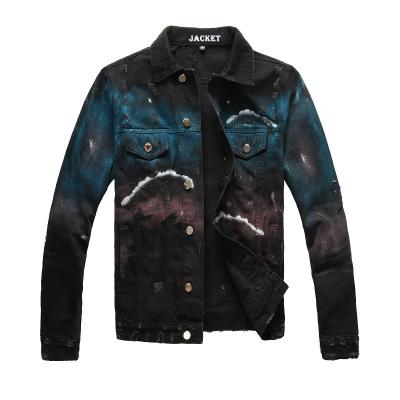 China 426 Autumn And Winter Cotton Fabric Vintage Men's Denim Jacket QUICK DRY Custom Breathable 100% Casual Jacket for sale