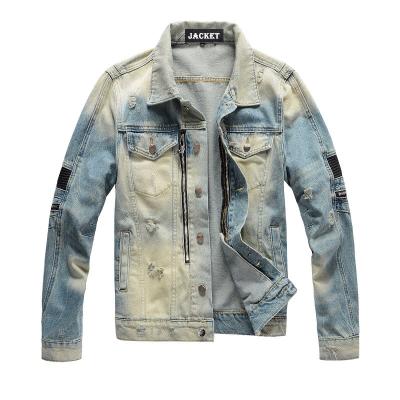 China Rts Breathable For Dropshipping 445 China Supplier Dropshipping 445 China Supplier Cotton Fabric Autumn And Winter Printed Men'S 100% Casual Breathable Denim Jacket for sale