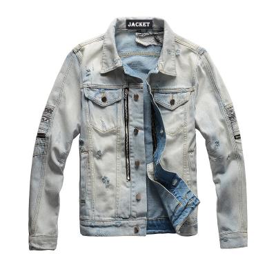 China QUICK DRY rts for Dropshipping factory 446 accept wholesale customize fabric 100% cotton long sleeve printed denim men plus size jackets for sale