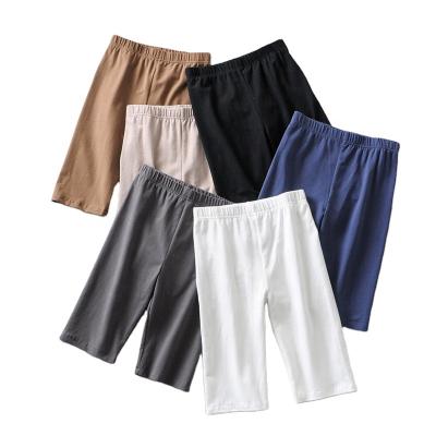 China Elastic Solid Color Ladies Waterproof Cotton High Waist Slim Fit Walker Pants Skinny Sports Bike Shorts Women Wholesale for sale