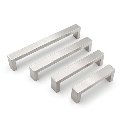 China Modern Furniture Hardware For 201 Steel Rectangular Handle 20*10 Sideboard Drawer Pull Handle for sale