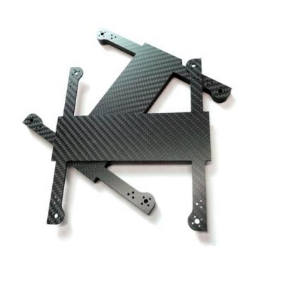 China RC Parts Carbon Fiber Made Products Customized Simple Carbon Fiber Spare Parts For R/C Drone Carbon Fiber Quad Helicopter Parts for sale