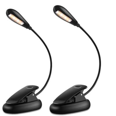 China Kids Clip On Read Light USB Rechargeable Flexible Gooseneck LED Book Light Clip On 7 LED Book Reading Lamp For Kindle Reader for sale