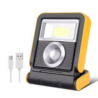 China Portable Solar Powered USB COB Work Light Handheld Spotlight LED Solar Powered Rechargeable Lights For Car for sale