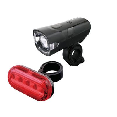 China Mini Bicycle Light Set Waterproof Led Mountain Bike Light Set 0.5W Bicycle Bike Front Light And Rear 5LED Safety Light for sale