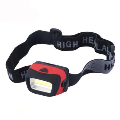 China Camping Safety Helmet COB Battery Operated Headlight Hand Free Running Light for sale