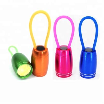 China Emergency Promotion Gift Buckle Led Flashlight Aluminum COB Mini Flashlight With Silicone Buckle for sale