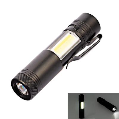 China COB Pen Torch Flashlight XPE+COB Aluminum Flash Work Hunting Lamp Use AA or 14500 Battery Light Aluminum Portable Mini LED Light Pen Lights Portable for sale