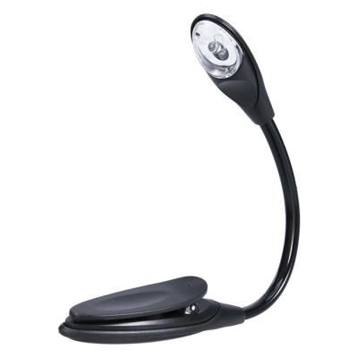 China Portable Portable Mini Clip On Book Lamp Flexible LED Reading Light Reading Travel Light Bright White Light for sale