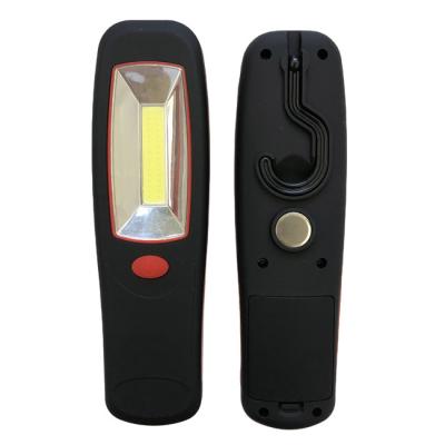 China Portable Super Bright Magnetic Inspection Work Light COB 3W Portable Hook Plastic Led Work Light For Repair for sale