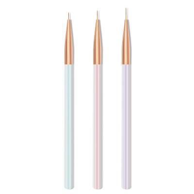 China Professional Wholesale Slim Nail Liner Brush Mini Manicure Pedicure Nail Pen Nail Brush Liners for sale