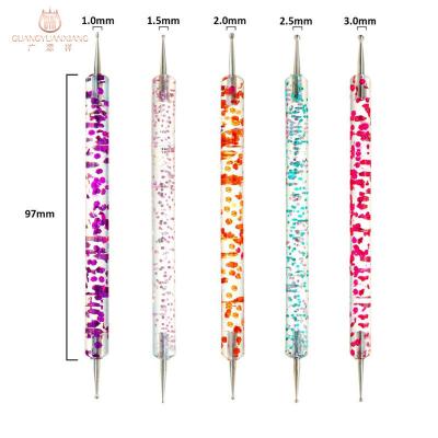 China 2022 Hot Sale 5 PC 2 Way Durable Dotting Pen Tool Nail Art Tip Dot Paint Manicure Kit for sale