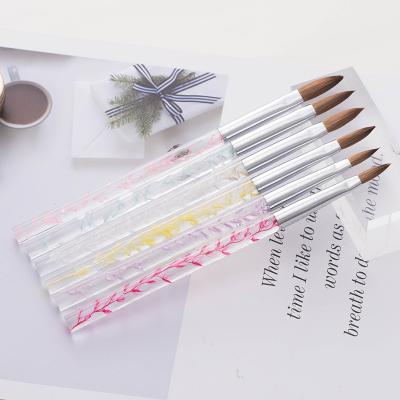 China Professional Private Label Kolinsky Nail Brush 100% Kolinsky Nail Brush Supplier England Acrylic Nail Brush Manufacturer NAIL Brush #16 for sale