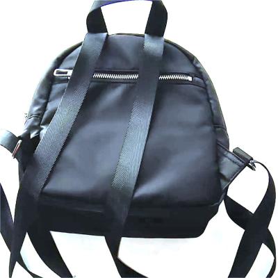 China Waterproof Manufacturer Wholesale Small Nylon Backpack Women Men Solid Color School Designer Backpacks Custom Black Shoulder Bag for sale