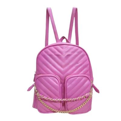 China Waterproof 2023 Factory Wholesale Fashion Women's Travel Backpacks Luxury Pink Backpack Bag For Women for sale