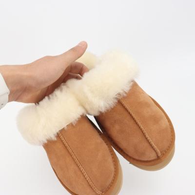 China Fashion Trend Women Men Warm cowhide Slippers Plush Thick Bottom Ladies Girls Male Winter Comfortable Cotton  Relax Slippers Shoes for sale