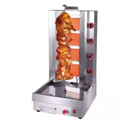 China Commercial Outdoor NO-pollution Stainless Steel Table Doner Kebab Gas Grill Smoker Tools Accessories Set Brazil Shawarma Kebab Machine for sale