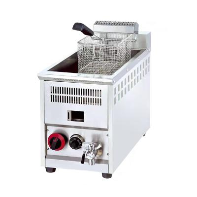 China Restaurant Hot Sale Gas Cooking Equipment Commercial Stainless Steel Fried Chicken Chips Deep Fryer Machine For Sale for sale