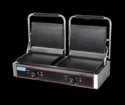 China Hotel Commercial Professional Electric Double Main Tray Sandwich Maker Press Toaster Toaster Contact Grill Machine for sale