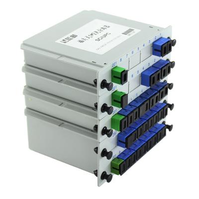 China Good quality 1*16 SC UPC PLC Dispenser Carrier-grade SC/UPC singlemode FTTH plug-in optical splitter for sale