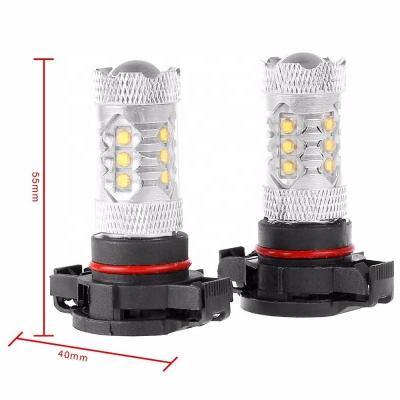 China Indicator lighting 12V-24V 80W PSY24W PY24W P13W PSX26W PSX24W led HIGH POWER XBD CREES LED CHIPS LED AMBER WHITE INDICATOR BULBS for sale