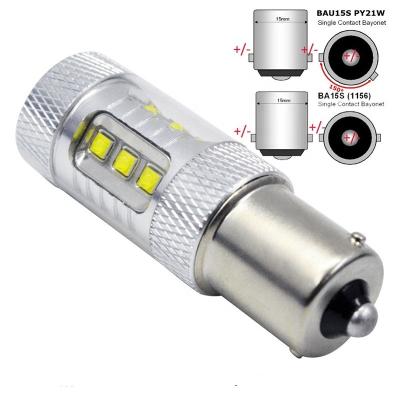 China Reverse Reverse Led Lights 12v 24V 80W 382 1156 Ba15s p21w Led Indicator White Amber Stop Brake Light Bulbs Red for sale