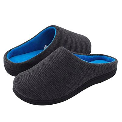 China Fashion Trend Waffle Indoor Slippers Memory Foam Winter Two Tone Original Bedroom Warm Breathable Upper Outdoor For Men for sale