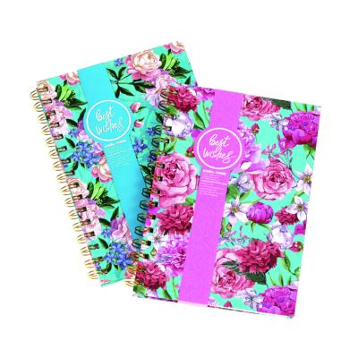 China Wholesale Cheap Custom Spiral A5 Flower Spiral Design Notebook for sale